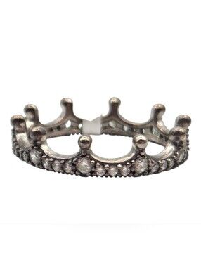 Pandora Silver Studded Crown Ring